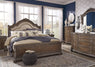 Charmond Brown Upholstered Sleigh Bedroom Set