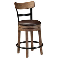 Paloma Upholstered Swivel Stool PAIR-Jennifer Furniture