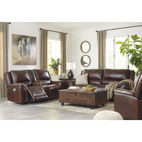 Catanzaro Living Room Set in Mahogany-Jennifer Furniture