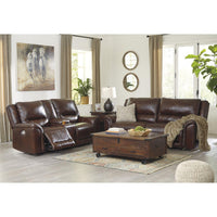 Catanzaro Living Room Set in Mahogany-Jennifer Furniture